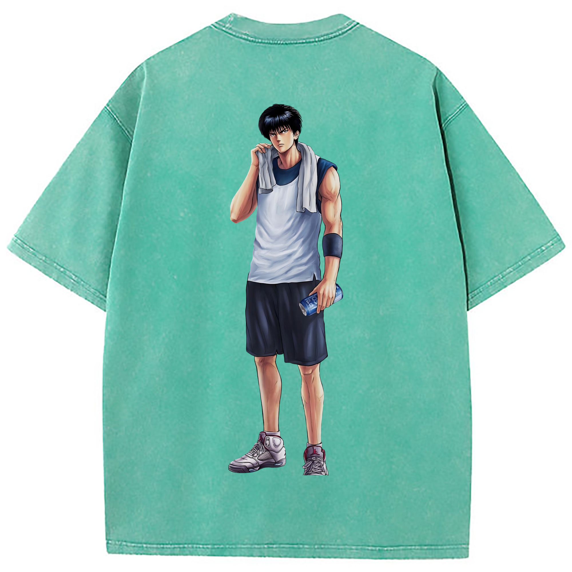 （画像用） SLAM DUNK／スラムダンク 綿100% ヴィンテージ風 半袖Tシャツ（背面プリント）
